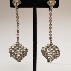 Vintage to New Cube Drop Clip On Earrings